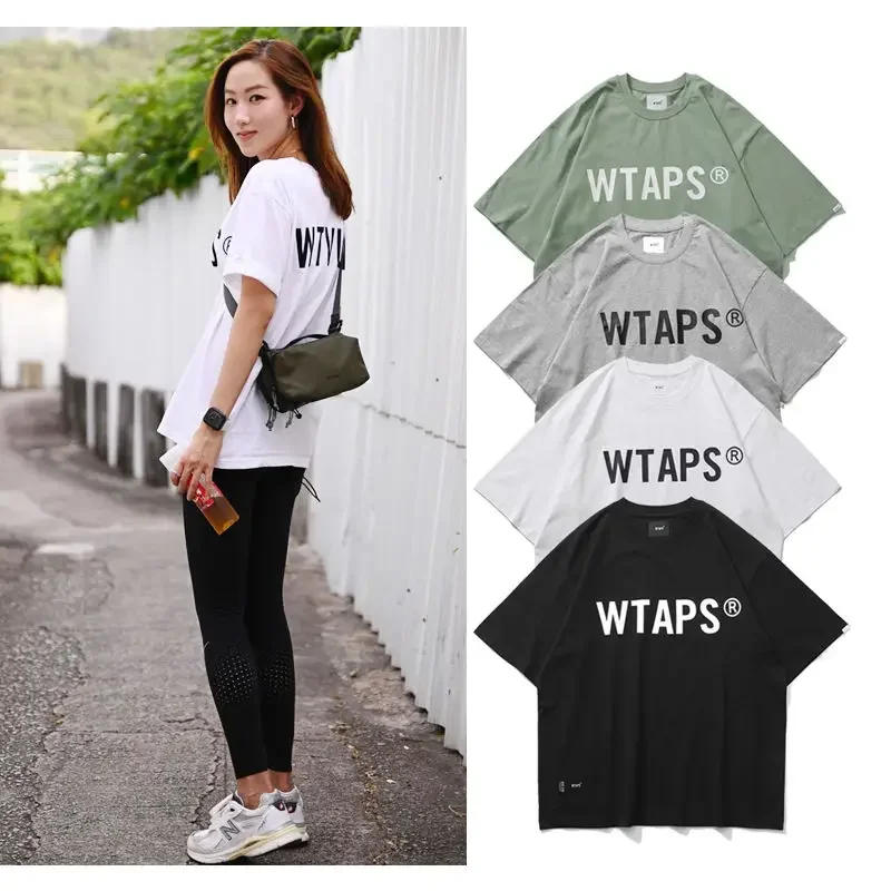 

Summer Round Neck Printed Short Sleeved T-shirt Women's Plus Size T-shirt Wtaps Trendy Embroidered T-shirt Men's Sports Top