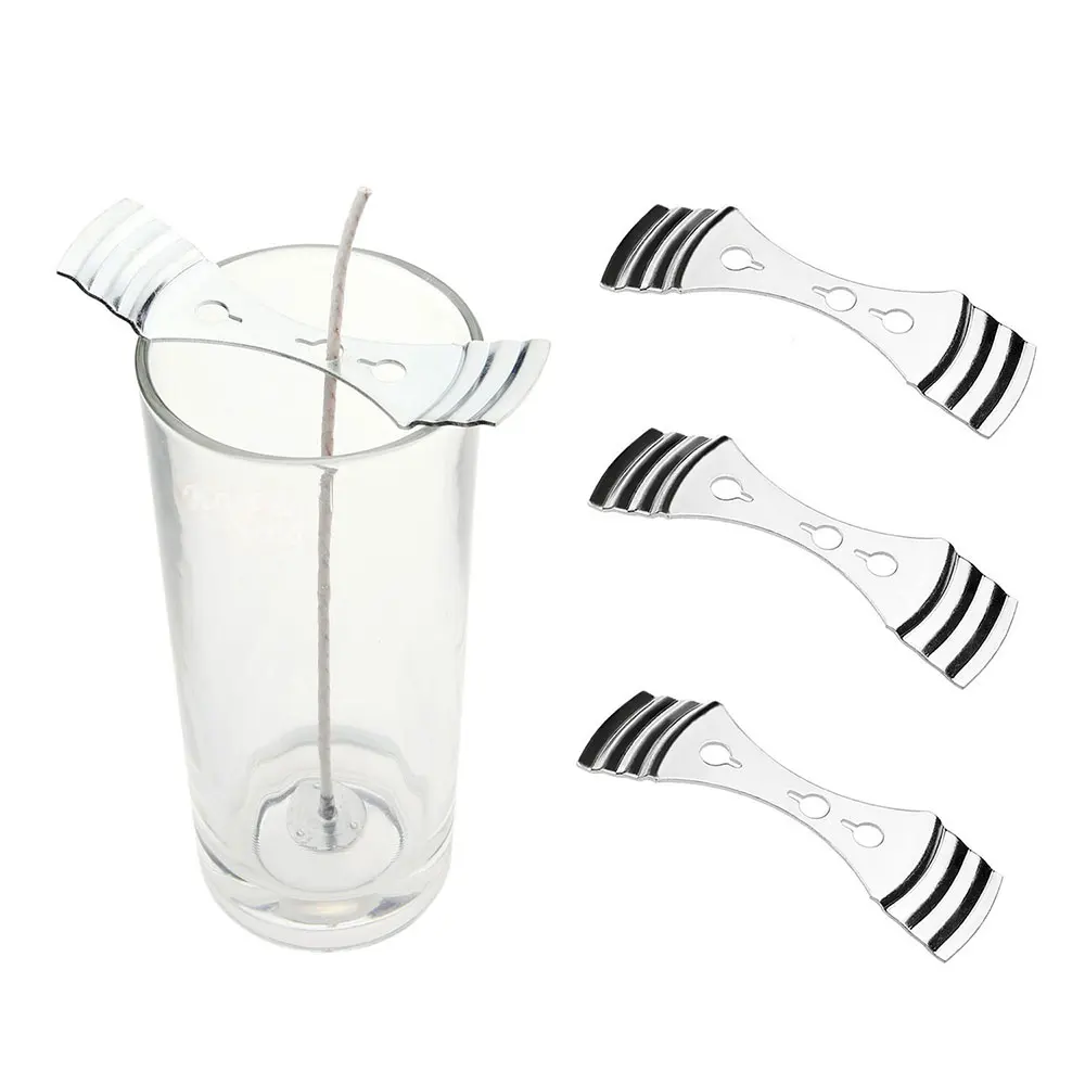 5pcs DIY Light Metal Candle Wicks Holder Centering Device Tabs Candle Making Candle Mold Candle Wick Trimmer 1