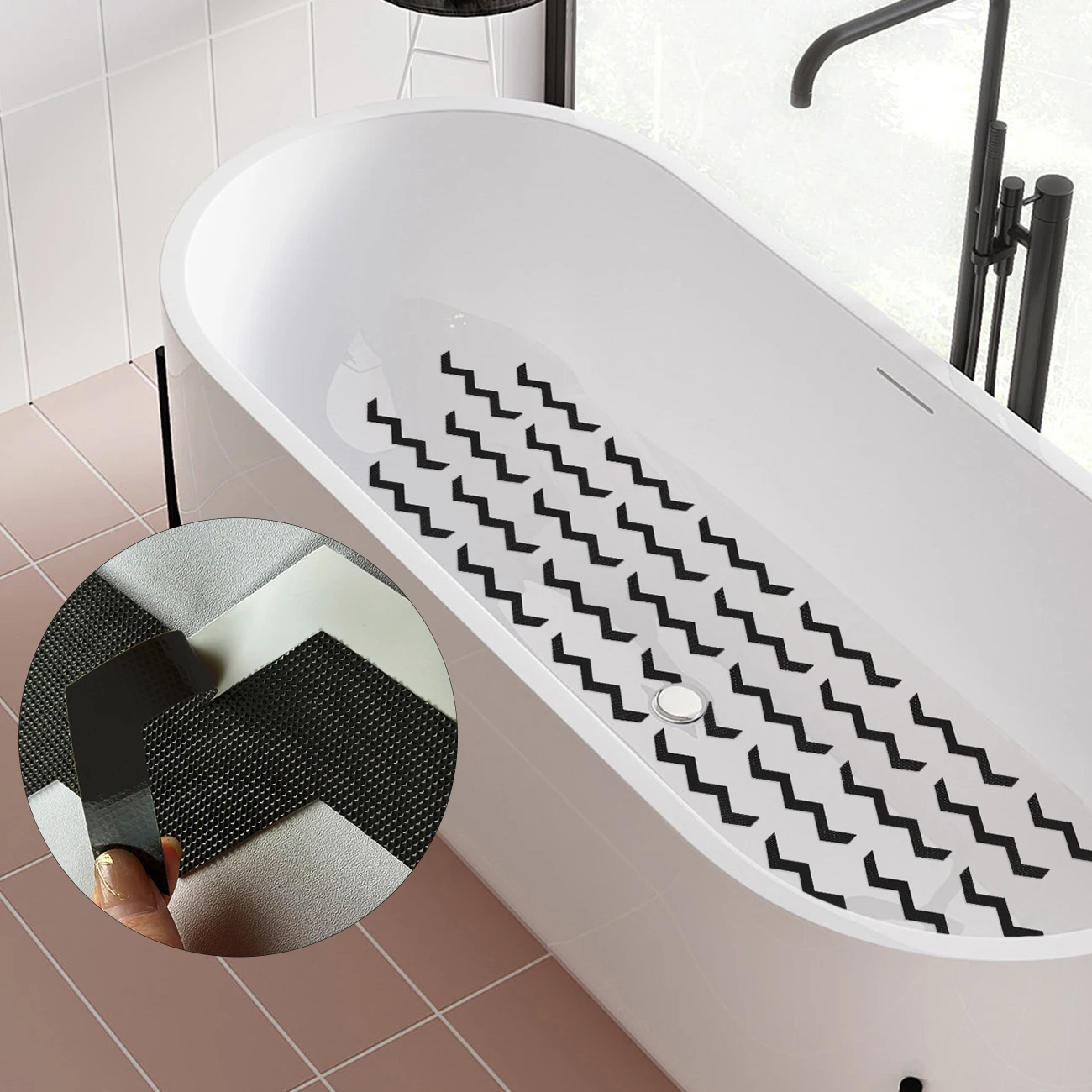 Self-adhesive Anti-slip Shower Tread Sticker Non-slip Strip Safety Bathtub Tapes Adhesive Decals Bathroom Accessories 24pcs carpet anti slip stickers anti slip strips anti slip stickers anti slip bathtub stickers bathtub stickers carpet anti slip sticker