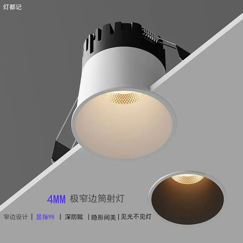 미니 LED COB 눈부심 방지 프로젝터 3W 5W 7W 10W 12W 15W, 디밍 가능 LED 다운라이트 18W 110V 220V, 천장등