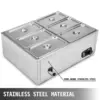 VEVOR  Electric Catering Food Warmer Steam Table 2 3 4 6 Pan Stainless Steel Adjustable Temperature Buffet Restaurant Commercial 3