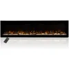 Aerus 72 Inch Smart Linear Electric Fireplace - Recessed in-Wall and Wall-Mount, Multiple Flame Colors, Compatible 1