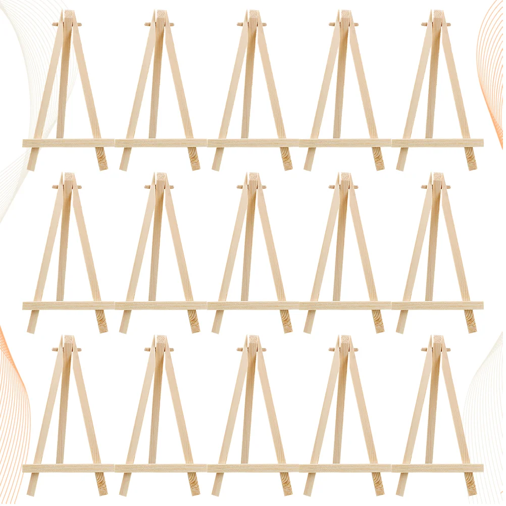 

15pcs Wooden Display Easel Tripod Easel Stand Photo Painting Display Portable Tripod Holder Stand for Painting Drawing Artist (