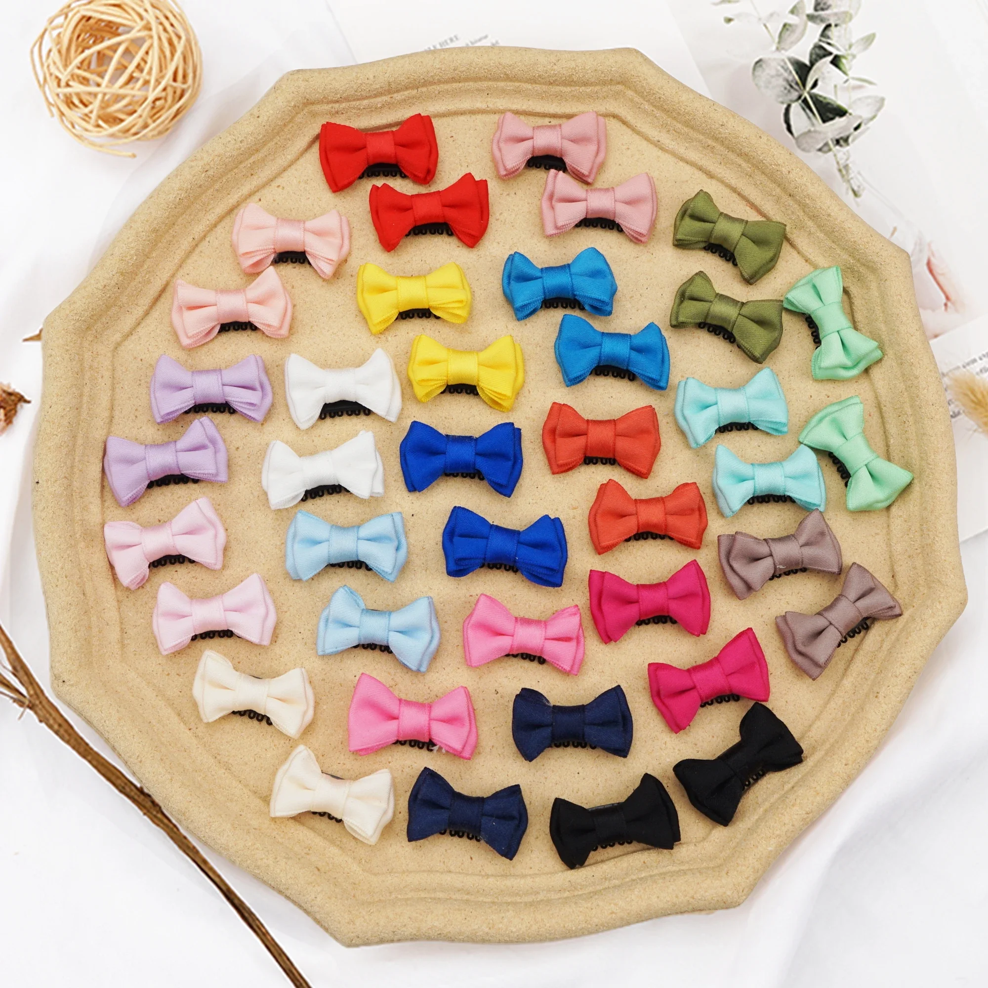 16 Stück Haarspangen für Babymädchen, einfarbige Haarspangen für Kinder, handgenähte Haarkämme für Kinder, Haar-Accessoires – Detail 6
