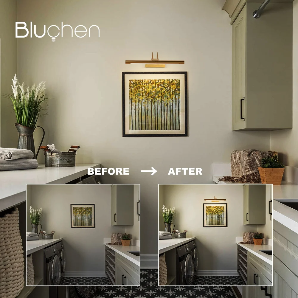 Led Light Led Wall Lamp Wall Light Rechargeable LED Wall Light Wireless Remote Control Dimming Bathroom Light 40cm Modern Interior Wall Lights Black