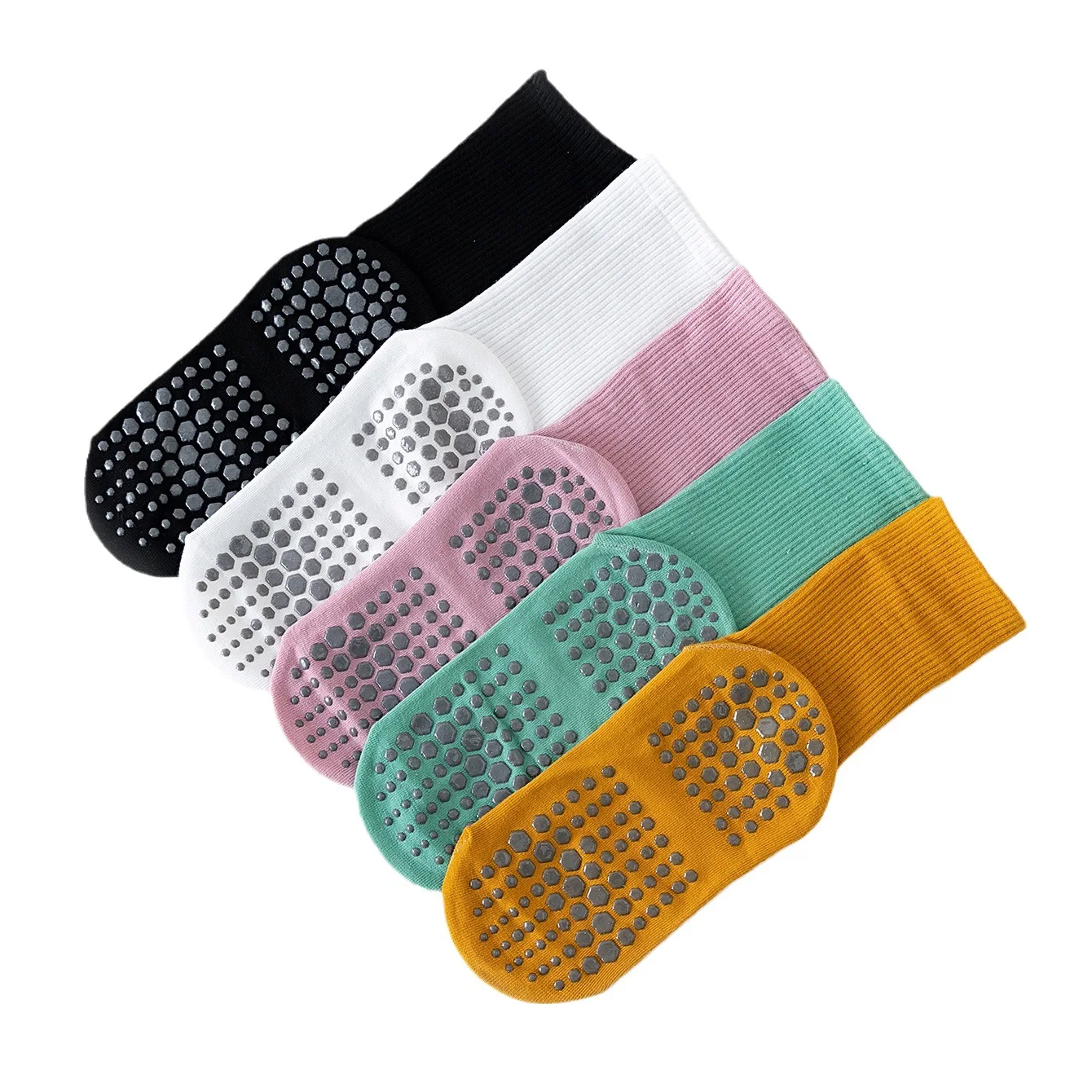 Sports socks cotton socks fitness sports socks sport socks pilates socks 5 pairs women anti-skid yoga socks