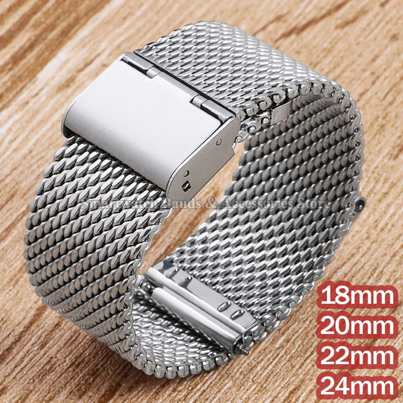 Elegant Milanese Mesh Steel Strap - Premium Stainless Wristband Replacement Bracelet Accessories