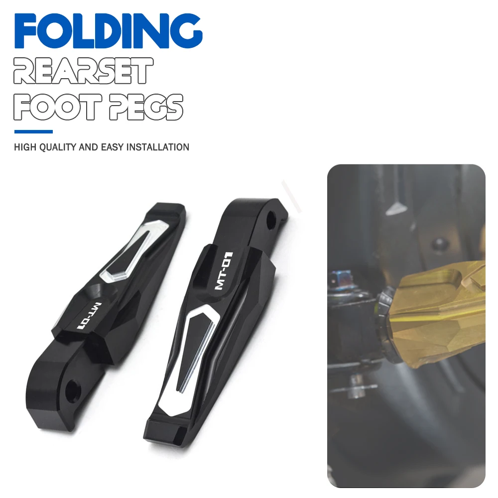 

For Yamaha MT01 MT-01 MT 01 2014 2015 2016 CNC Aluminum Accessories Motorcycle Rear Passenger Footrests Foot Rests Pegs Peg