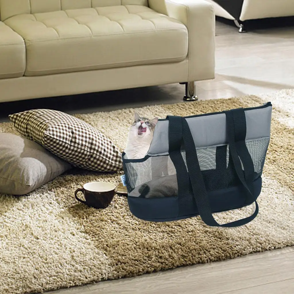 Pet Travel Carrier Bag, Portable Pet Bag - Foldable Breathable Pet Carrier,