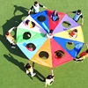 Multi Person Interaction Outdoor Toy Whack-a-mole Rainbow Umbrella Parachute Game Rainbow Umbrella Parachute Children Toys 4