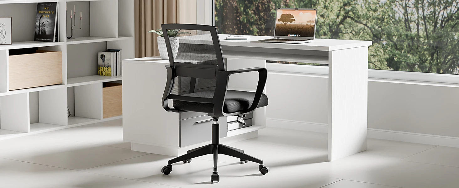 The contoured, cushioned seat reduces pressure on your thighs.
