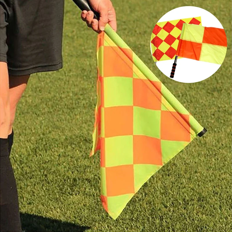 1/2Pcs Soccer Referee Flag The Competition Fair Play Use Sports Match Outdoor Football Trainning Linesman Flag Referee Equipment soccer referee flag