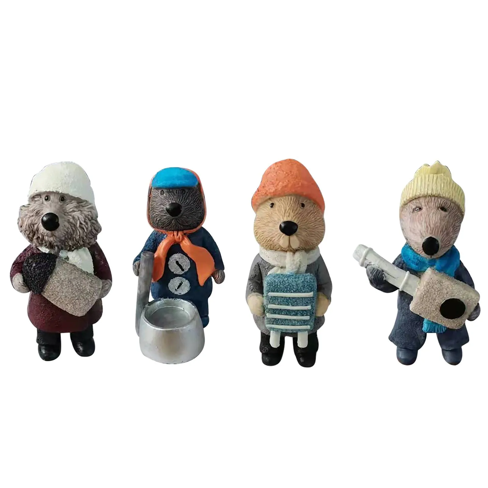 

Christmas Decoration-Jug-Band Organic Art Doll Otters Emmet Otters Christmas Miniature Jug-Band Organic Art Dolls Resin Decor