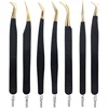 1Pc Anti-static Stainless Steel Eyelashes Tweezers Lashes Extension Supplies Industrial Precision Eyebrow Tweezer Makeup Tools 3