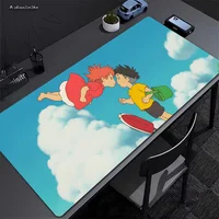 Anime P-Ponyo On The Cliff Mouse Pad Large Mouse Mat Pink Office Desk Mat Laptop Gaming Large Mousepad 1