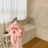 Autumn New Baby Long Sleeve Clothes Set Boy Girl Letter Print Sweatshirt + Pants 2pcs Suit Cotton Infant Toddler Casual Outfits 4