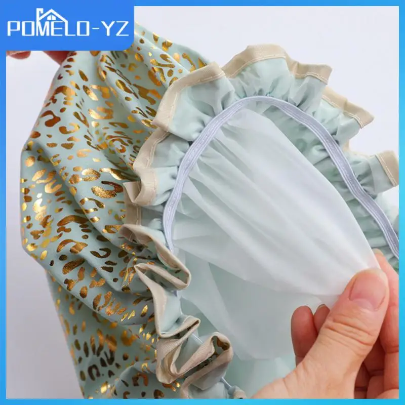 

Elastic Shower Bathing Hair Elastic Caps Bathroom Hotel Home Spa Hair Salon Bonnet Waterproof For Women Bathing Cap Hair Cap Hat