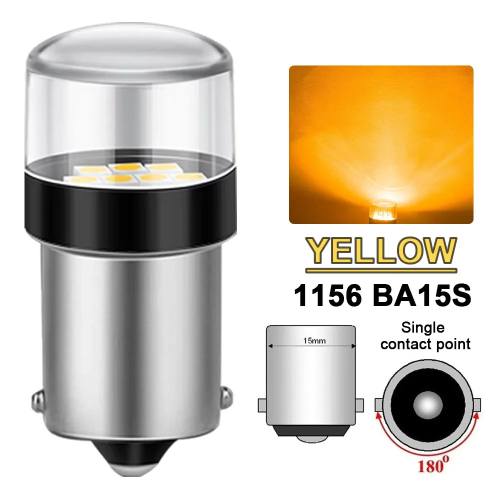 High-Performance LED Car Turn Signal Lights - White, Amber, Red - 1000 Lumens, 12V