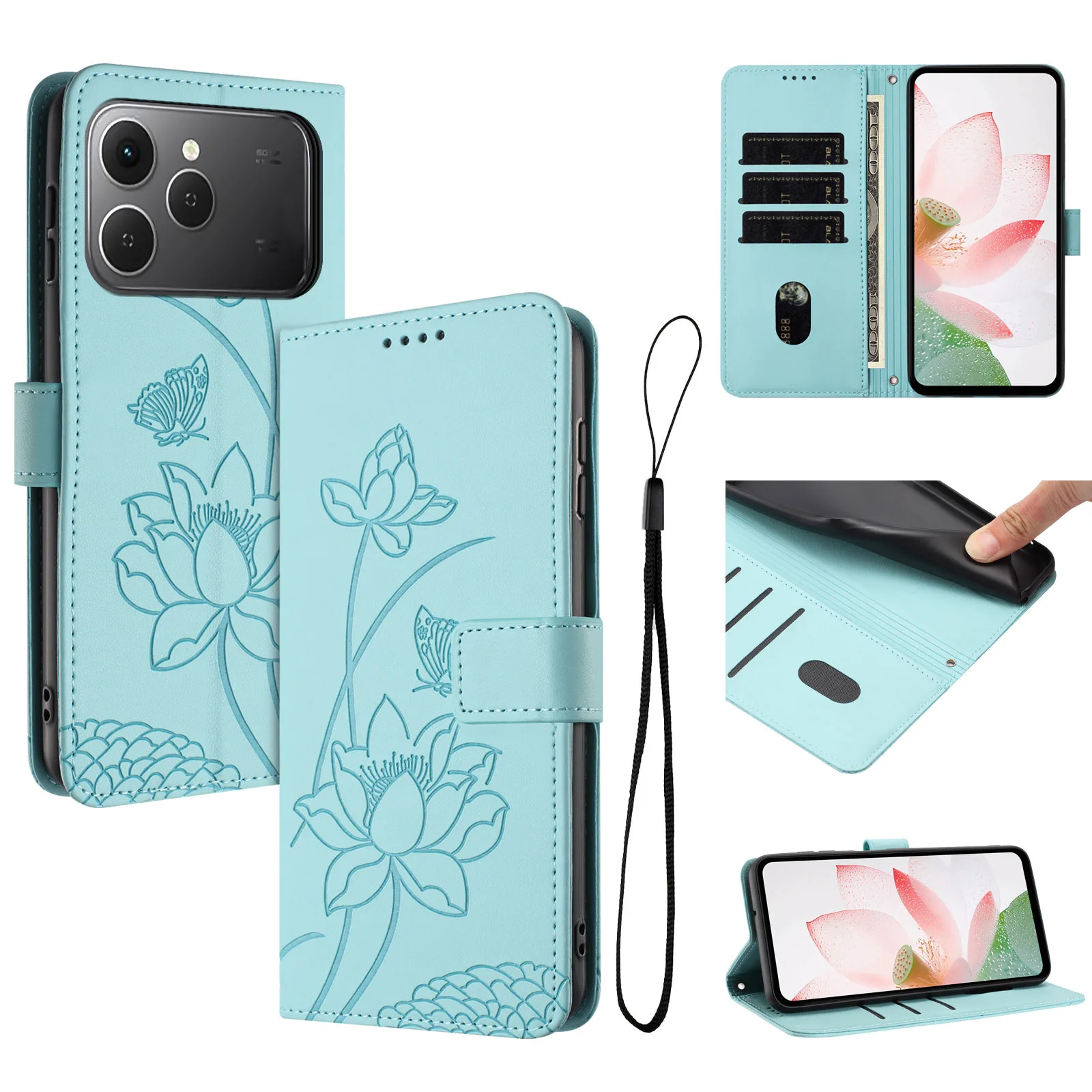 Magnetic Luxury Leather Flip Cover Wallet Phone Case