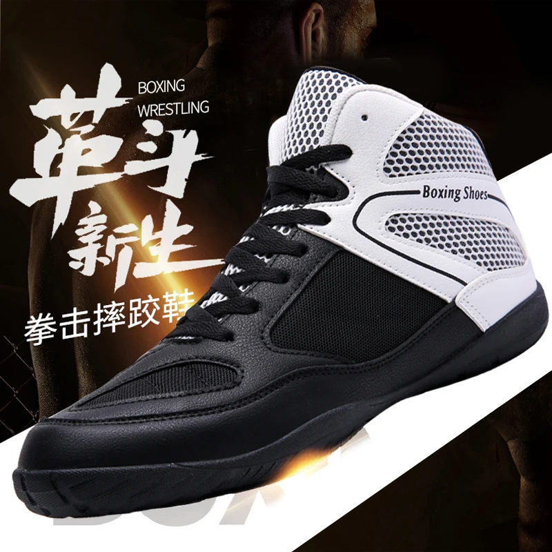 

Новинка 2024, Мужские боксерские кроссовки, дышащая обувь для тренировок по борьбе, износостойкие боевые кроссовки, нескользящая обувь для борьбы
