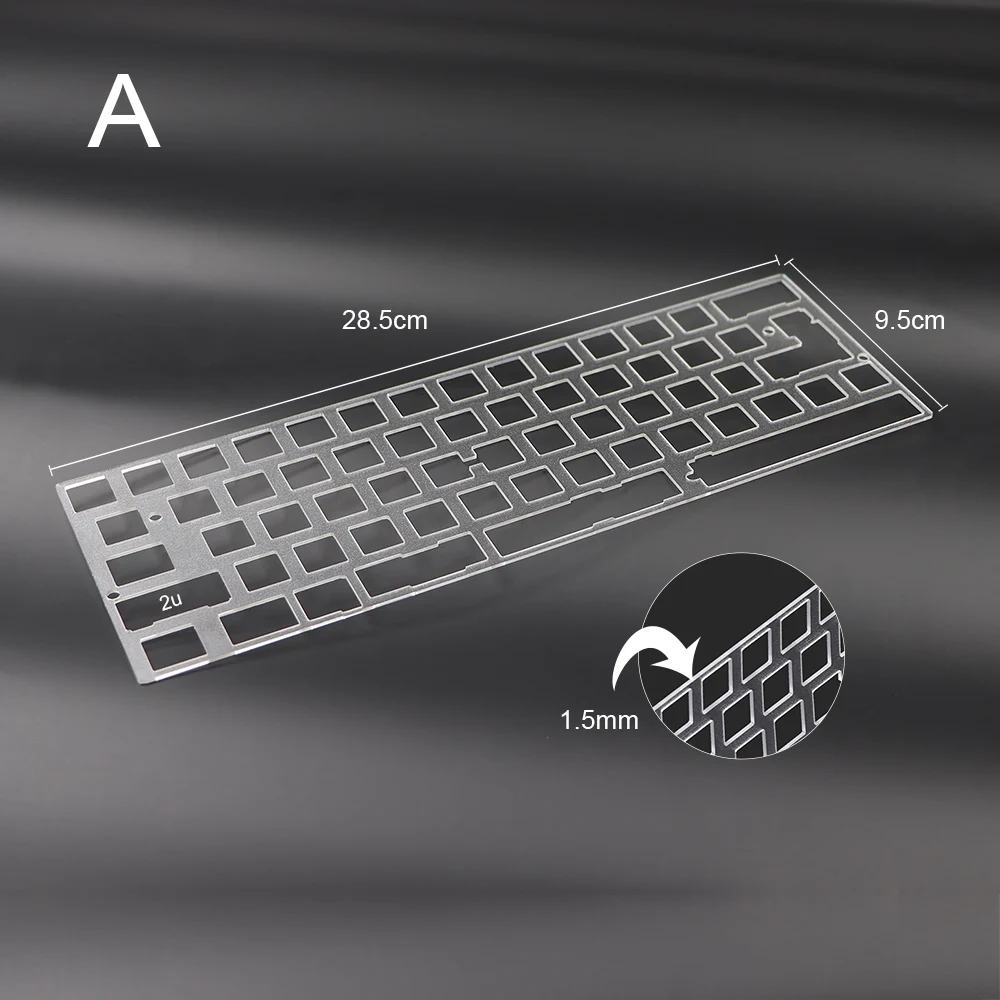 teclado mecânico, deslocamento esquerdo, 60, 64, GH60,