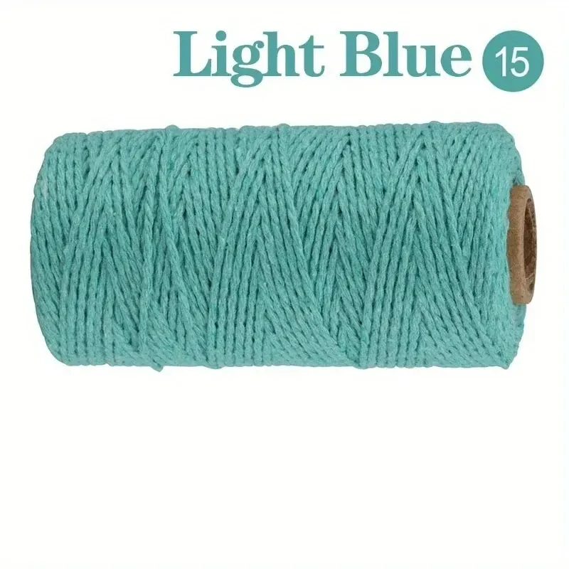 2.0mm 100m Cotton Cord Lace String Craft DIY Sewing Hand Woven Decorative Wall Hanging Bohemian Home Decor