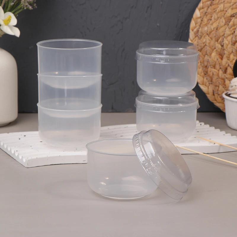 10Sets Food Container Japanese Caramel Mini Measuring Cup High Temperature Resistant Clear Plastic Condiment Containers 4