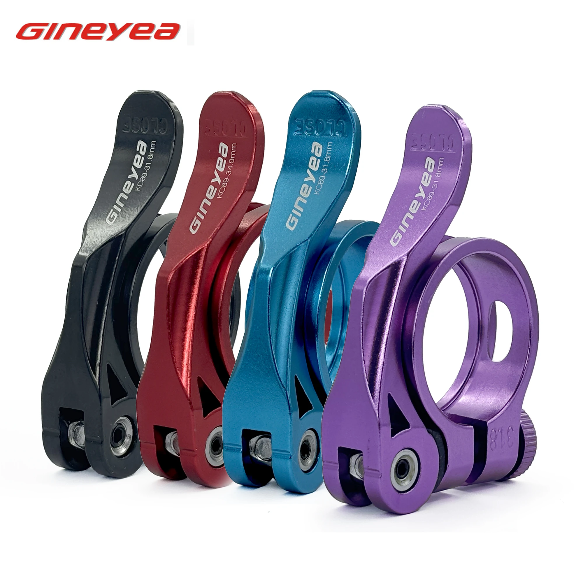 Bike Seatpost Clamp 31.8mm/34.9mm Road Bike Seat Post Clamp Mountain Bicycle Aluminum Alloy Seatpost Clamp Quick Release Clamp Bicycle Accessories