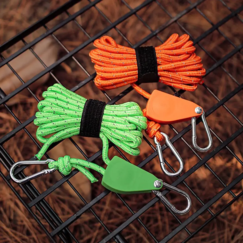 

Camping Tent Fixator Reflective Portable Adjustable Fix Tent Fast Release Pulley Camping Rope Tent Accessories
