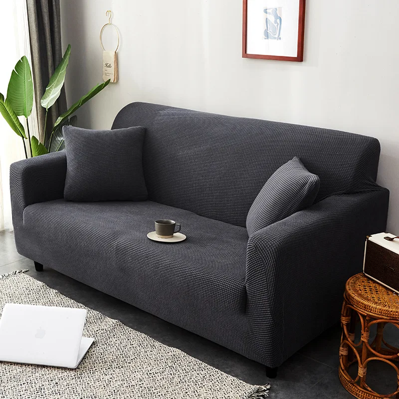 

Inyahome Non Slip Durable Soft Grey Sofa Cover Universal Modern Couch Cover Sofa Protector Home Set Great for Living Room Pets