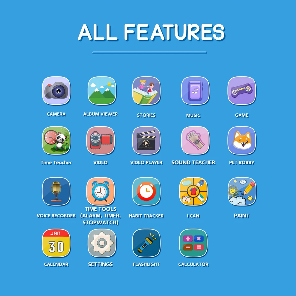 New Smart Phone Kids Toys 17 Games Stories Music Player 2.8" Touchscreen Toddler Learning Toys Boys Girls Birthday Gifts