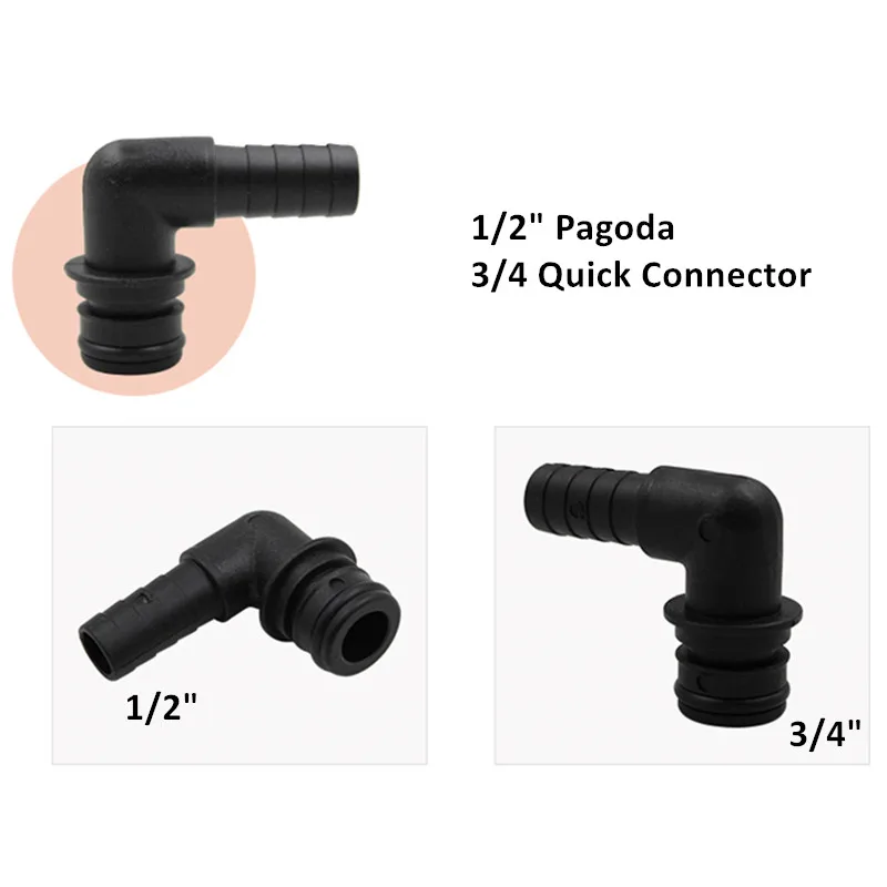 1/2" Hose Barb Quad Port Fitting For Macerator Water Pump hose barb fitting