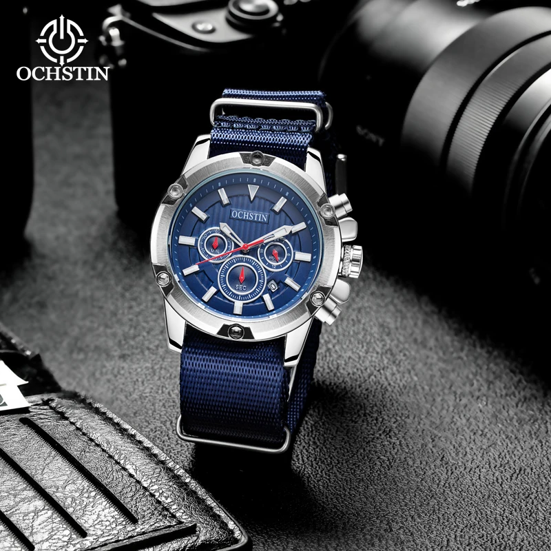 Ochstin 2024 New Leisure Fashion Original Multi functional Machine Movement Waterproof Watch Men's Quartz Watch