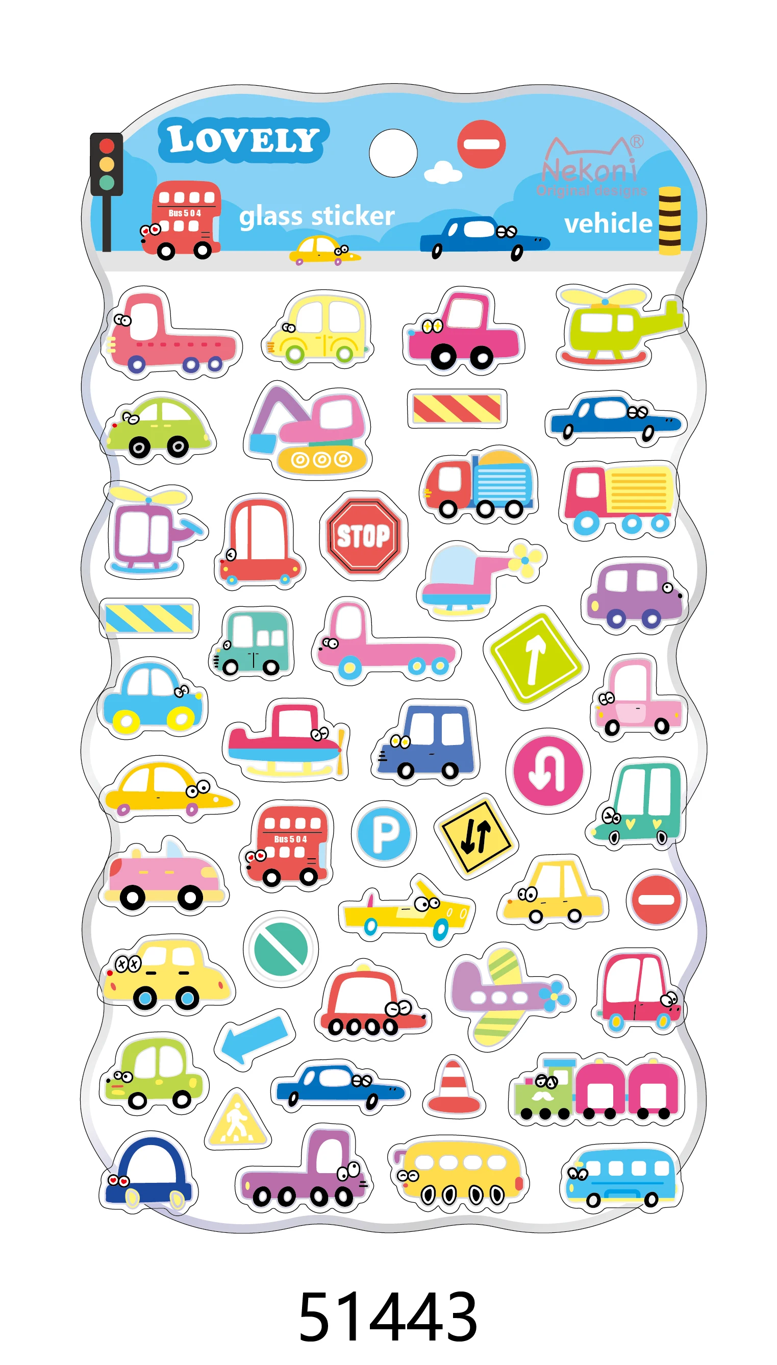 Charming Laser Glass Stickers for Scrapbooking & Journals