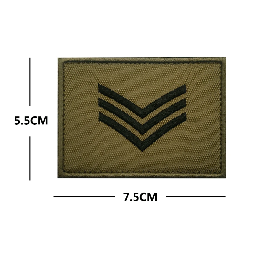 Description Picture 2 of itemUniform Rank Shoulder Armband Embroidered Patches With Hook and Loop Backing Appliqued  For Army Jacket Shoulder DIY Sew-on