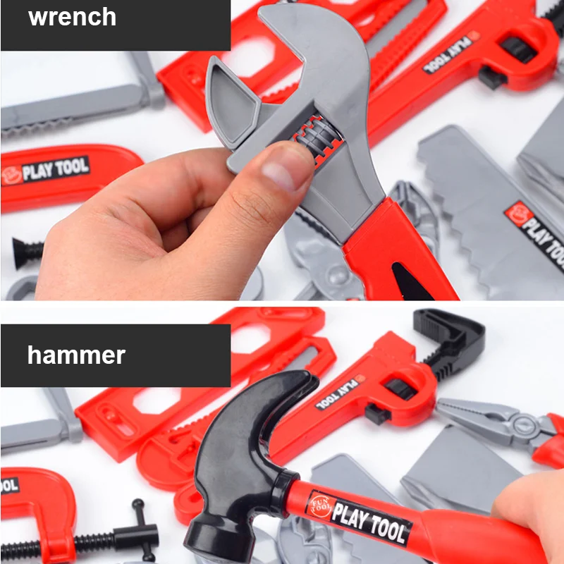 Simulation Repair Tools Kids Toolbox Toy Kit Pretend Engineer Educational Electric Drill Screwdriver Tool Toys for Boys Children