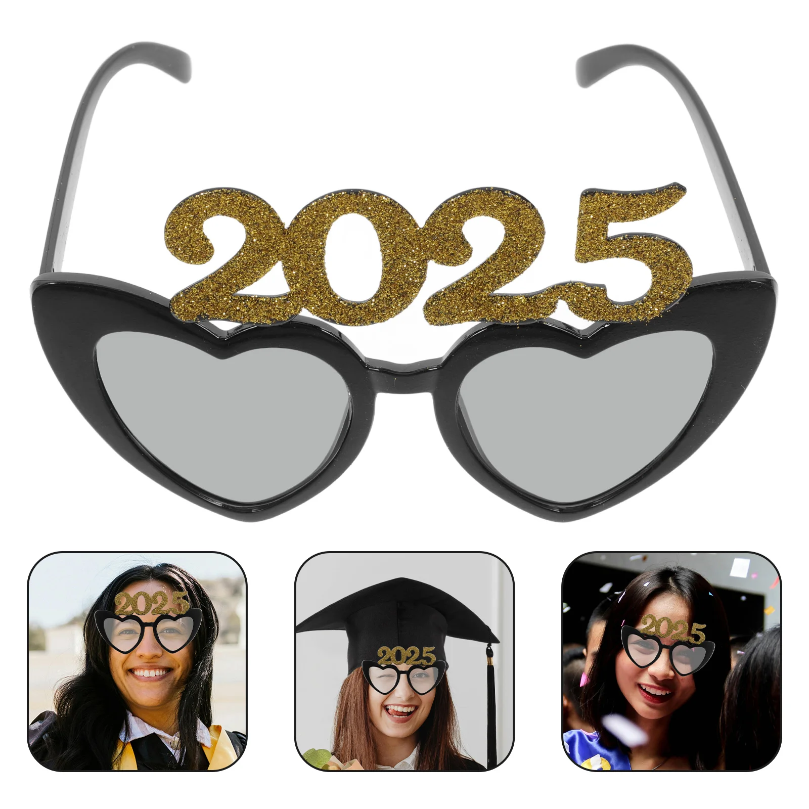 Glasses Eye Plastic Heart-shaped Decorations Party Eyeglasses Props Abs Funny Dancing New Year Decors Costume Accessory