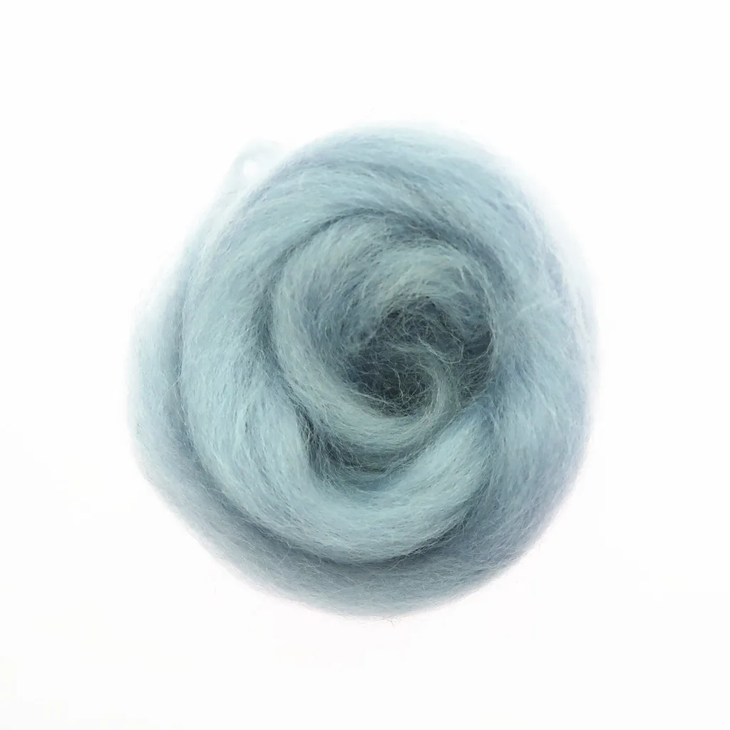 Light Blue Series Wool Fibre Flower Animal Toy Wool Roving Needle Felting Handmade Spinning DIY Craft Materials Tool wool felting kit needle felt kit needle felting wool wool felting needles 10/50/100g