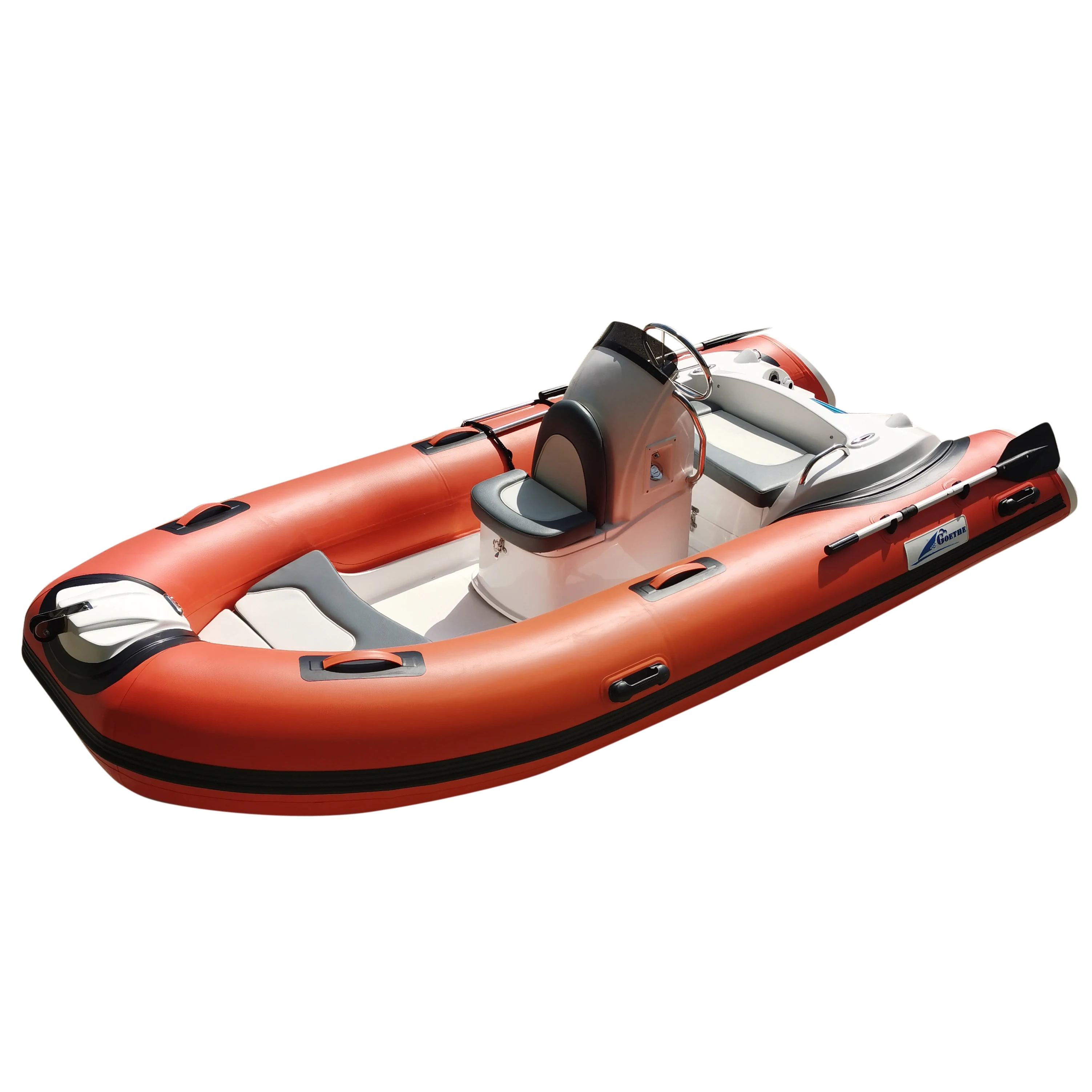 RIB390 5 People Rigid Fiberglass Inflatable Boat Fishing RIB Boat For Sale