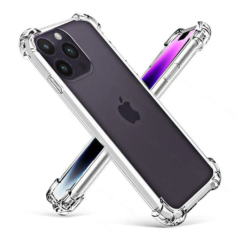 Per Apple Iphone 14 Pro Max Custodie Per Telefoni Con Protezione Custodia In Silicone Trasparente Per Iphone 14 Plus Iphone14 Pro Max Cover Trasparent