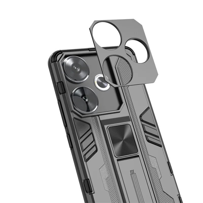 Magnetic Holder Kickstand Armor Cover with Silicone Protection