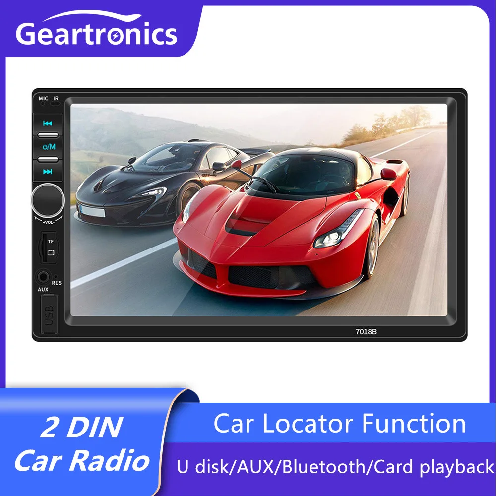 2 din Car Radio 7'' 2DIN Stereo Head Unit MP5 Bluetooth Hands Free AUX-Input TF USB Multimedia Video Player Locator Function |