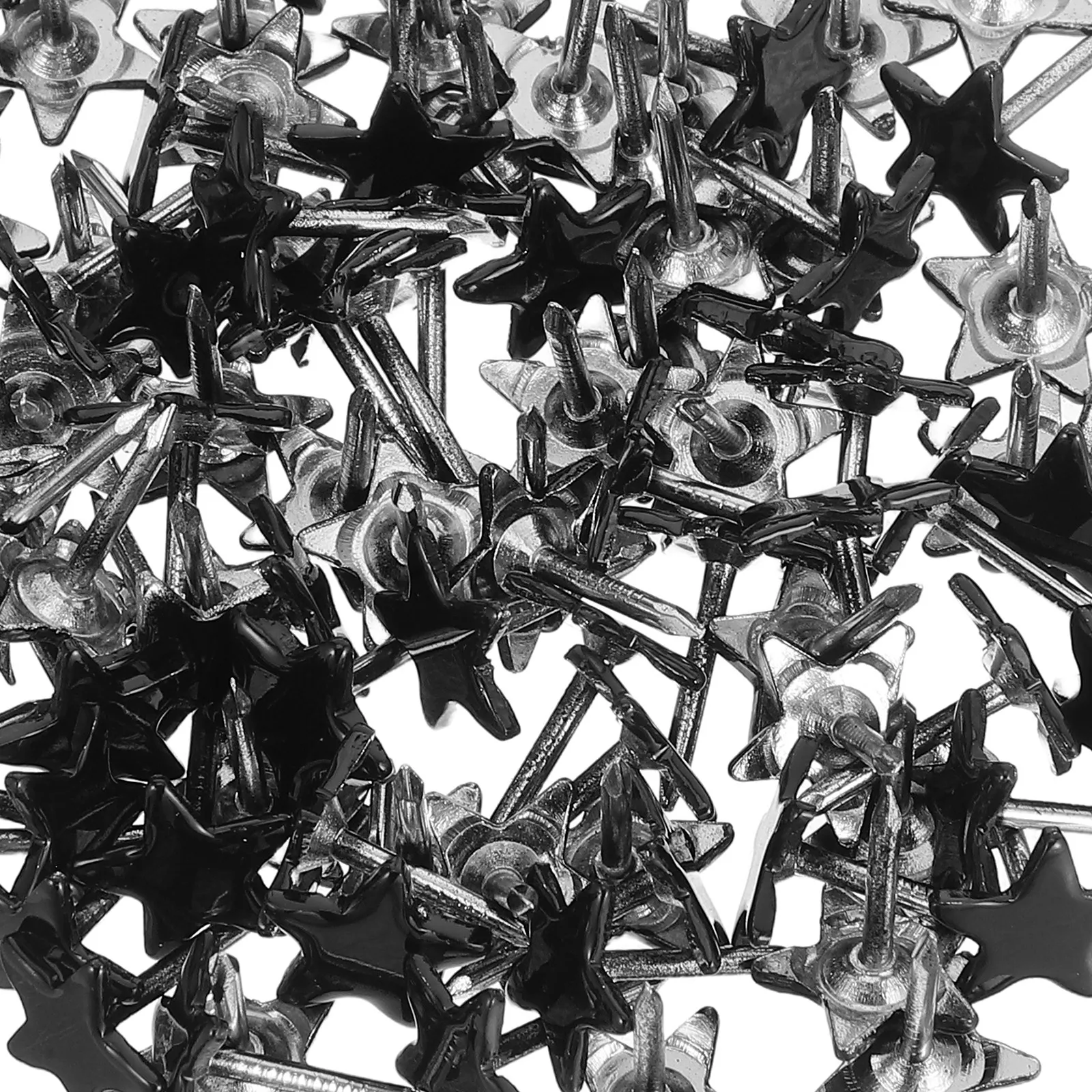 100개 별 모양 금속 플랫 헤드 푸시핀 장 코르크 보드 게시판 사진 벽 지도 핀