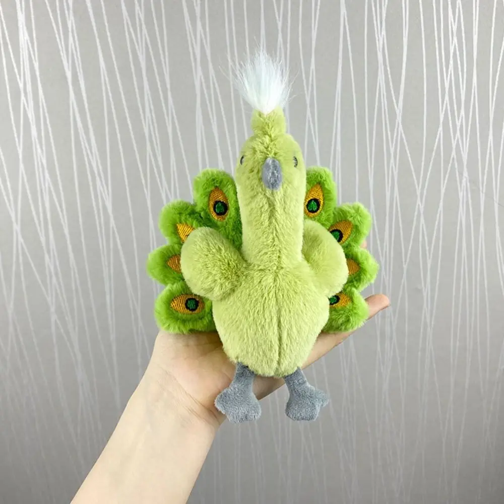 PP Cotton Peacock Doll Keychain Collection Comfortable Peacock Key Ring Hanging Fluffy Stuffed Animal Bag Pendant