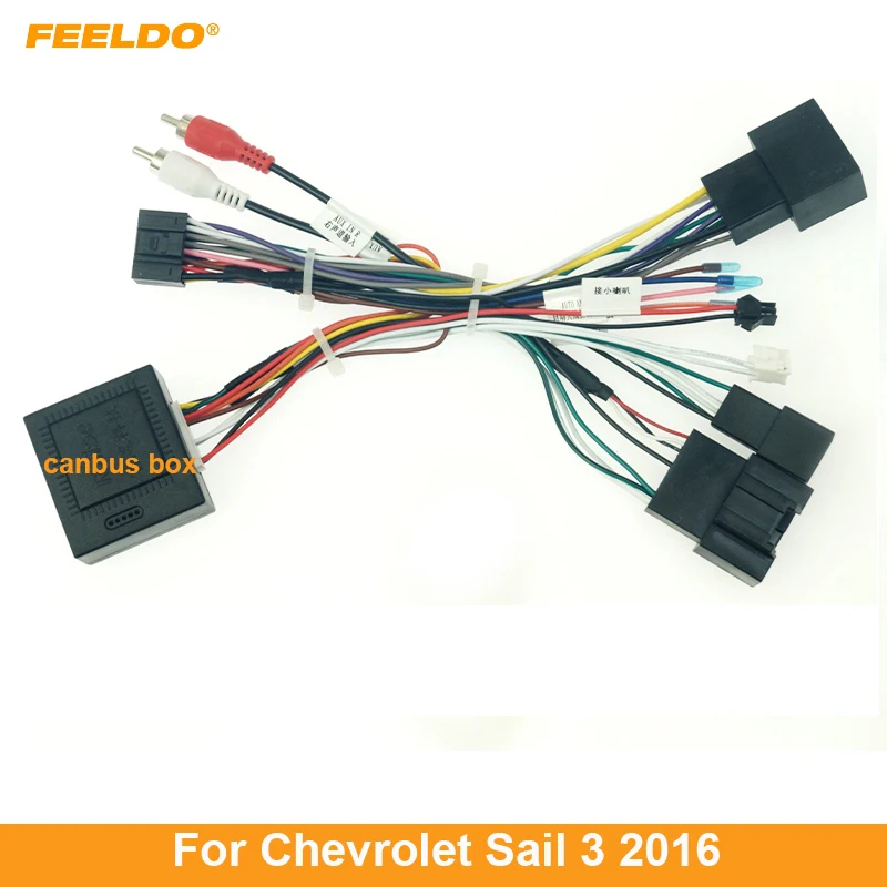 

Автомобильная аудиосистема FEELDO, 16-контактный жгут проводов с can-шиной для Chevrolet Sail 3, послепродажный стереоадаптер