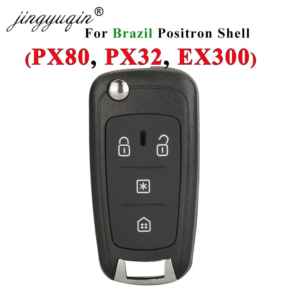 jingyuqin Car Key Shell Housing For Brazil Positron Flex PX80 Double Alarm 293 PX32 EX300 330 360 AKBPS109 AKBPCP090 AKBPCP117AT