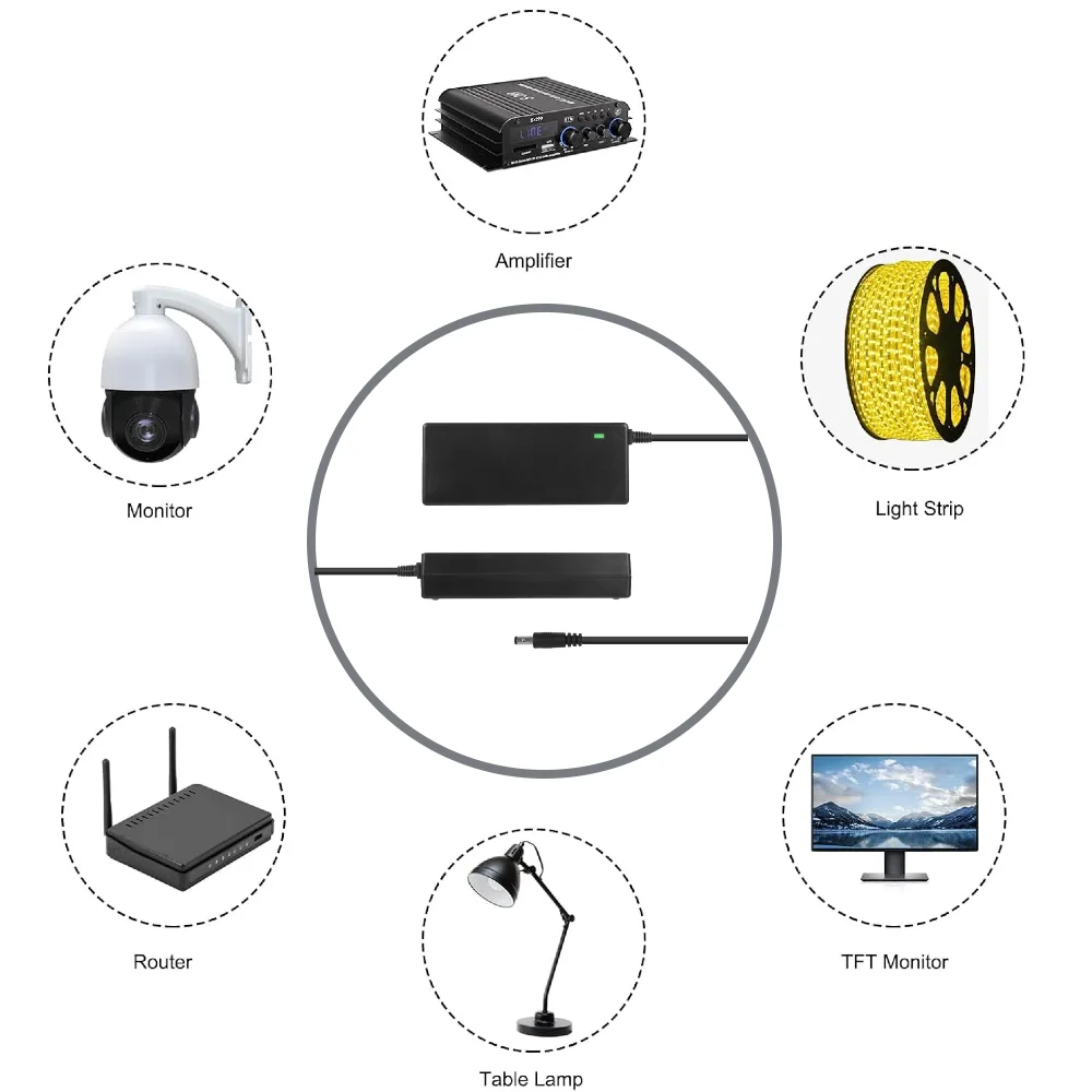 Universal DC 12V Power Supply Adapter
