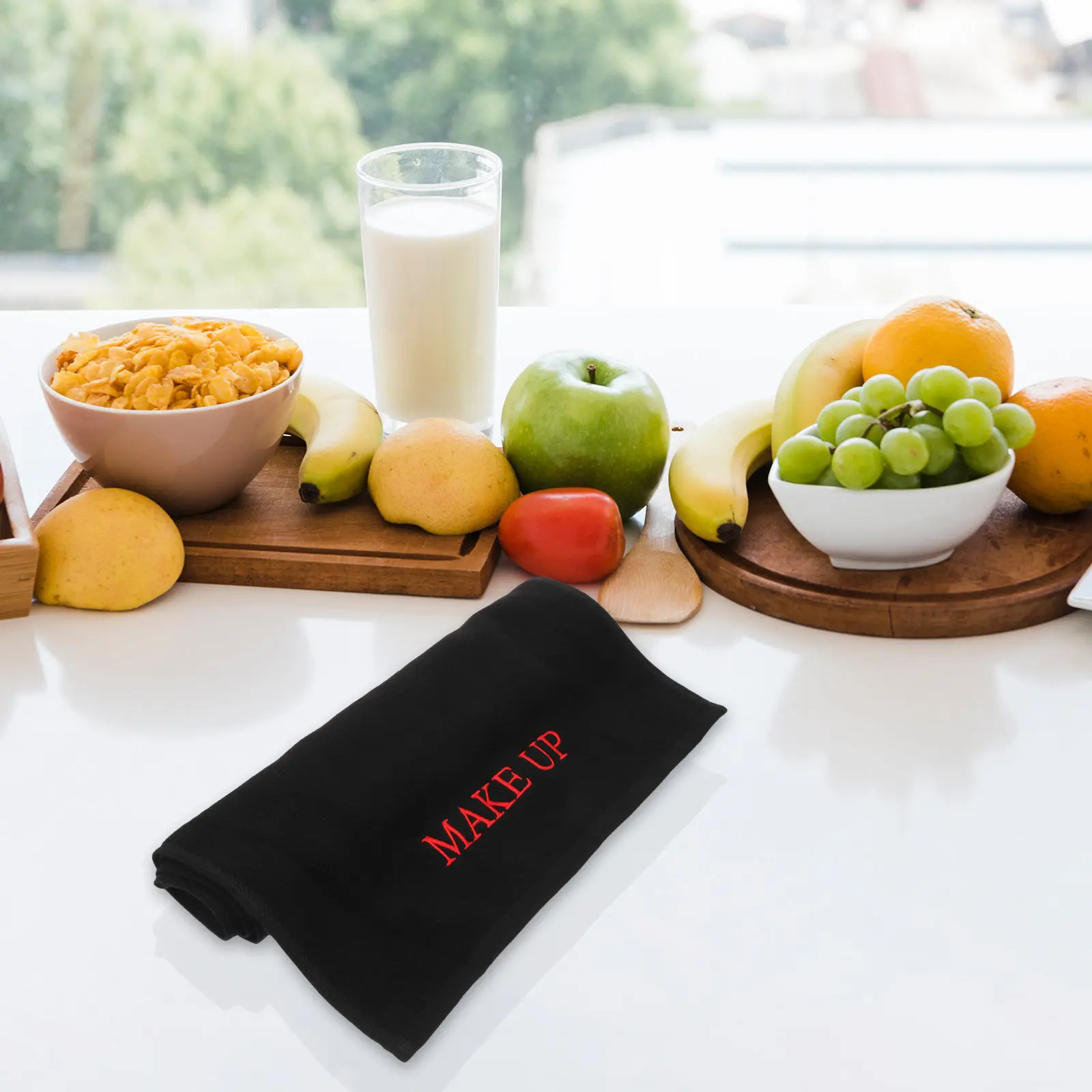 대형 면 화장대 매트 75x35cm 뷰티 카운터 보호대 데스크 정리 패드 (화장대, 데스크탑, 노트북 스테이션용)