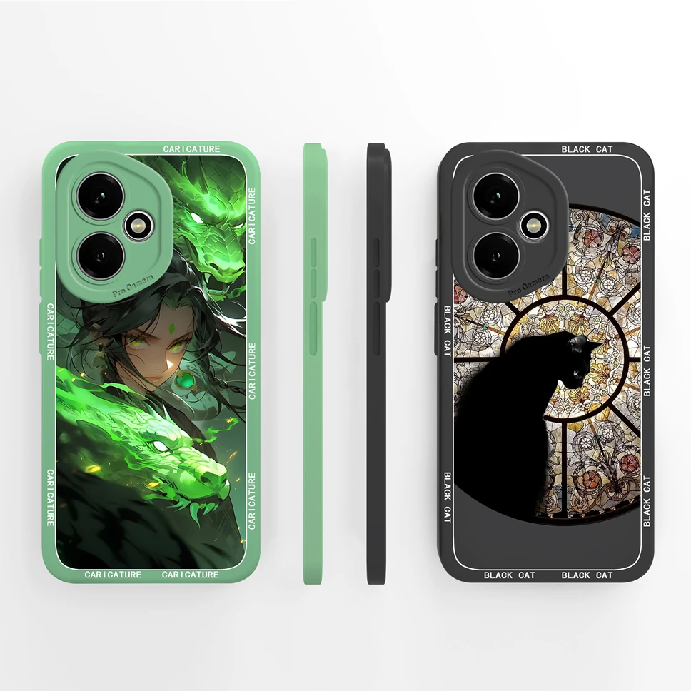 Cute Cat Pattern Soft Phone Case - High-Quality Shockproof Back Cover