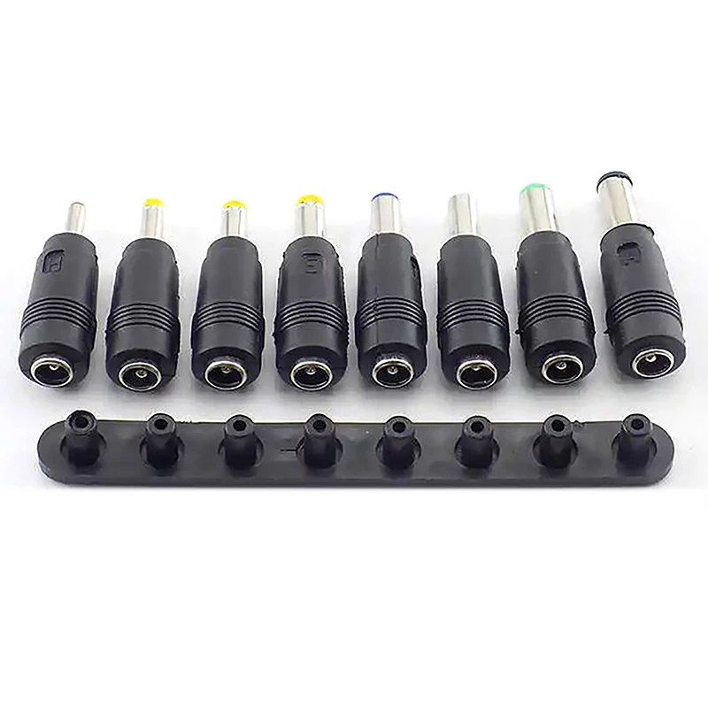 ? ? 8pcs 범용 노트북 DC 전원 공급 장치 어댑터 커넥터 플러그 AC DC 잭 충전기 커넥터 전원 어댑터 변환 플러그